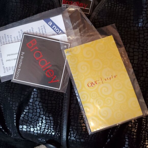 Bradley By Bradley Bayou Black Genuine Leather Jacket Embossed Texture Size 2XL - Picture 11 of 15